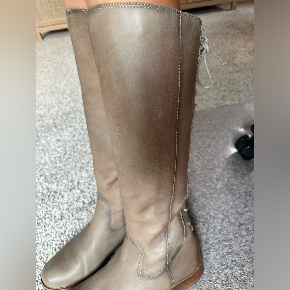 Sofft Sharnell Leather Tall Boots grey size 8 - Picture 8 of 15